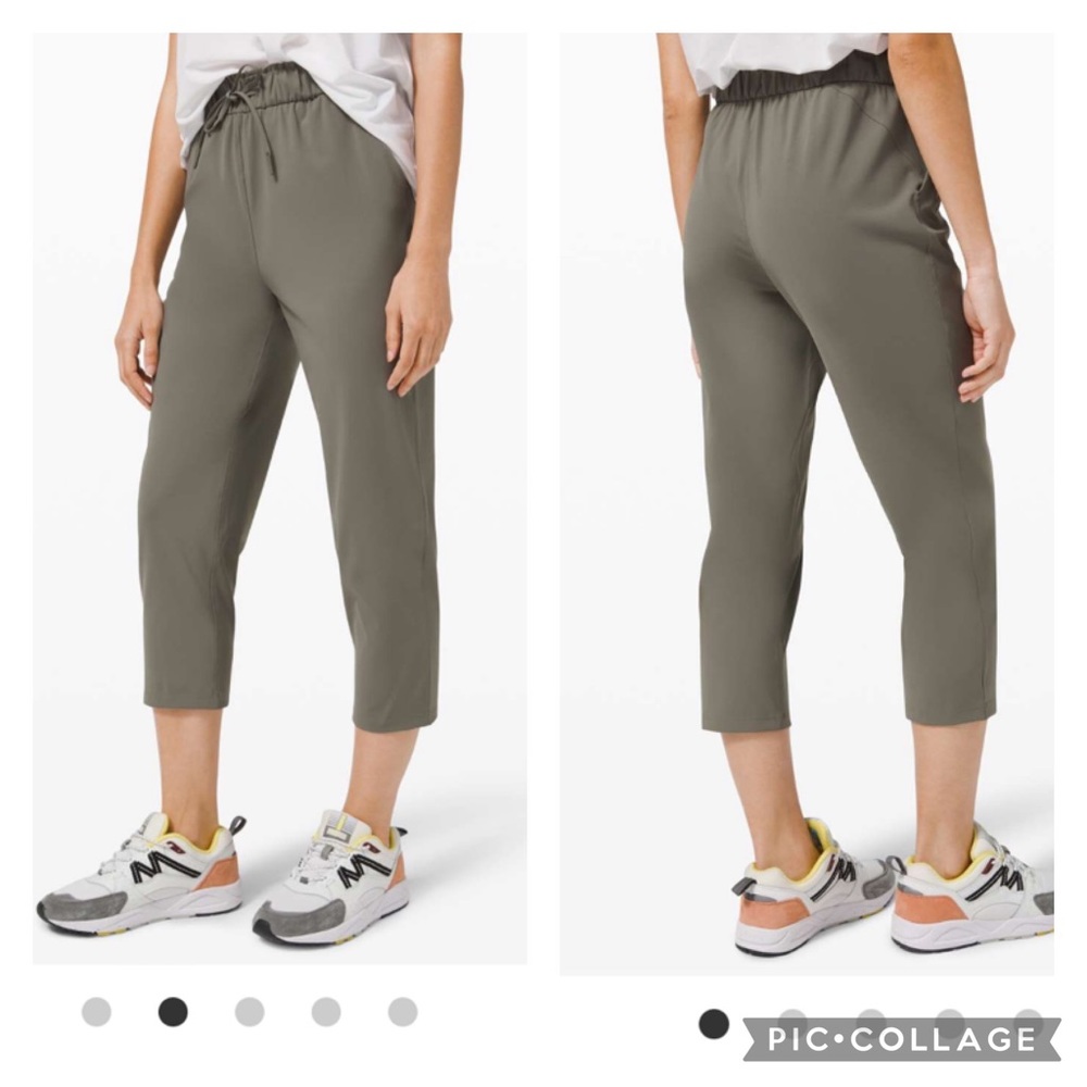 Lululemon Keep Moving Crop 23", Grey Sage, Size 6, EUC